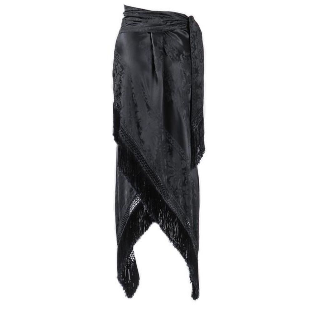 Romantic, boho silk damask skirt by Ralph Lauren Black Label.